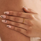 MIDSUMMER RING - DAINTY BEADED STACKEE RING  / GOLD