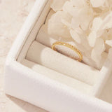 MIDSUMMER RING - DAINTY BEADED STACKEE RING  / GOLD