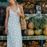 ROXY SLIP DRESS-BLOSSOM/SAGE