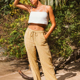 ROXY LINEN PANTS-MERCADO STRIPE/BUTTER