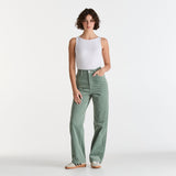 RIDERS JEANS - HI WIDE / MOSS GREEN