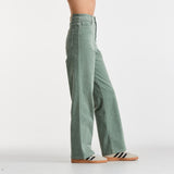 RIDERS JEANS - HI WIDE / MOSS GREEN