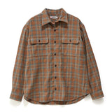 S DOUBLE L/S SHIRT - PLAID LS OVERSHIRT / SIENNA