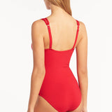 SEA LEVEL SWIMWEAR - ESSENTIALS SPLICED ONE PIECE / RED