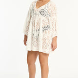 SEA LEVEL - IBIZA BOHO SHORT DRESS / WHITE