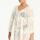 SEA LEVEL - IBIZA BOHO SHORT DRESS / WHITE