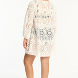 SEA LEVEL - IBIZA BOHO SHORT DRESS / WHITE