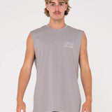 RUSTY MUSCLE TEE - BOXED OUT / FROST GREY