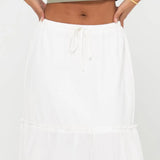 RUSTY SKIRT - VIOLETA LOW RISE MAXI SKIRT / SNOW