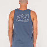RUSTY - BOEXED OUT TANK - CHINA BLUE