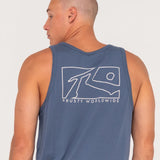 RUSTY - BOEXED OUT TANK - CHINA BLUE