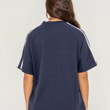 RUSTY T-SHIRT - ALL SAINT COLLEGIATE OG OVERSIZED / NAVY BLUE