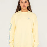 RUSTY - PLAY IT SAFE L/S TEE - PALE BANANA