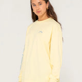 RUSTY - PLAY IT SAFE L/S TEE - PALE BANANA
