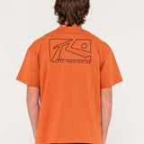 RUSTY - BOXED OUT SHORT SLEEVE TEE - BURNT ORANGE