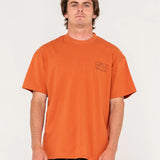 RUSTY - BOXED OUT SHORT SLEEVE TEE - BURNT ORANGE