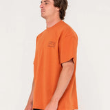 RUSTY - BOXED OUT SHORT SLEEVE TEE - BURNT ORANGE