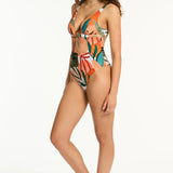 SEA LEVEL ONE PIECE - TROPALUXE CHAIN LINK LONGLINE ONE PIECE / KHAKI