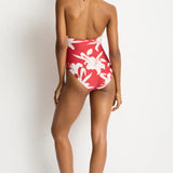 SEA LEVEL - VERIDIAN TWIST FRONT HALTER MULTFIT ONE PIECE - RUBY