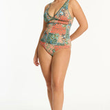 SEA LEVEL - JAVA SPLICED LONGLINE TRI TANKINI / CORAL