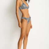 SEA LEVEL BIKINI - ZEBRALIS LONGLINE HALTER TOP