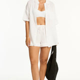 SEA LEVEL SHIRT - ALOHA SHIRT / WHITE