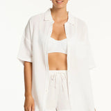 SEA LEVEL SHIRT - ALOHA SHIRT / WHITE