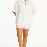 SEA LEVEL SHIRT - ALOHA SHIRT / WHITE