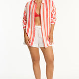 SEA LEVEL - WEST COAST BEACH SHIRT / CORAL