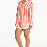 SEA LEVEL - WEST COAST BEACH SHIRT / CORAL