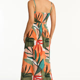 SEA LEVEL DRESS - TROPALUXE CUTAWAY BANDEAU DRESS / KHAKI