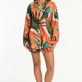 SEA LEVEL SHIRT - TROPALUXE BEACH SHIRT / KHAKI