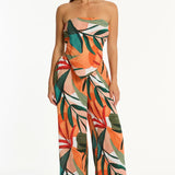 SEA LEVEL TOP - TROPALUXE SCARF CROP TOP / KHAKI