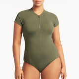 SEA LEVEL ONE PIECE - SHORT SLEEVE MULTIFIT ONE PIECE / KHAKI