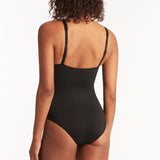 SEA LEVEL SWIMWEAR - ESSENTIALS TWIST FRONT MULTIFIT ONE PIECE - BLACK