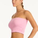 SEA LEVEL TOP - SUNSET BEACH BANDEAU TOP - PINK