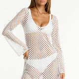 SEA LEVEL - CASTAWAY COVER UP / WHITE