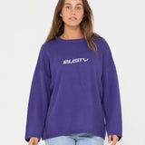 RUSTY KNIT - RIDER RELAXED CREW NECK KNIT / GRAPE