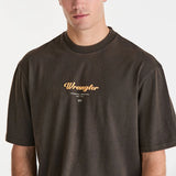 WRANGLER - NORTH ELM SLACKER TEE - WORN BLACK