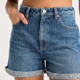 WRANGLER DENIM SHORTS - HI BELLS / BLUE FLIP