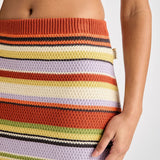 WRANGLER SKIRT - FLAT KNIT MINI SKIRT / SUNSET MULTI
