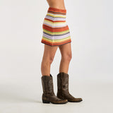 WRANGLER SKIRT - FLAT KNIT MINI SKIRT / SUNSET MULTI