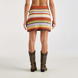WRANGLER SKIRT - FLAT KNIT MINI SKIRT / SUNSET MULTI