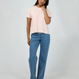 ALL ABOUT EVE TEE - AAE WASHED TEE / LIGHT PINK