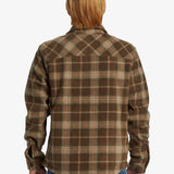 QUIKSILVER FLEECE OVERSHIRT  - SURF DAYS / DARK BROWN