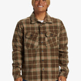 QUIKSILVER FLEECE OVERSHIRT  - SURF DAYS / DARK BROWN