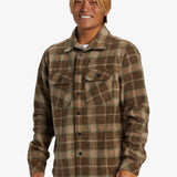 QUIKSILVER FLEECE OVERSHIRT  - SURF DAYS / DARK BROWN