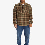 QUIKSILVER FLEECE OVERSHIRT  - SURF DAYS / DARK BROWN