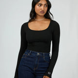 ALL ABOUT EVE L/S TEE - ICON SCOOP NECK