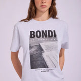 ALL ABOUT EVE BONDI BOX TEE-SNOW MARLE